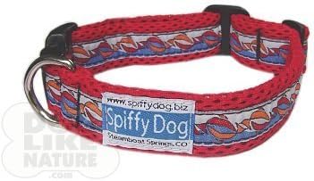 Spiffy Dog Red Fish Collar - Small