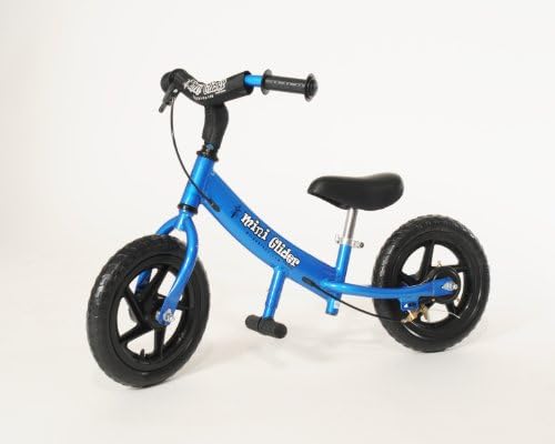 Glide Bikes Mini Glider 12" Kids Training Balance Bike With EVA Tires Blue