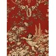 Chateau Victorian Roses Damask & Cherubs Red Wallpaper