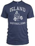 Vintage Distressed Island Mr. Universe Tri-Blend T-Shirt, Indigo, L