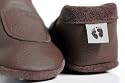 little foot company® Krabbelschuhe aus Rindnappaleder, Modell Basic in schoko