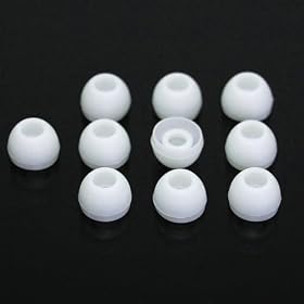 5 Pair Medium White color Silicone Replacement Ear Buds Tips for Audio-Technica Skullcandy Monster Sony Ultimate Ears... by