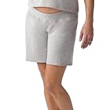 Unknown : Maternity Jersey Knit Sleep Shorts - Gray