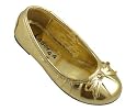 Lasonia Kids Ballerina Flats Girl's Shoes in Metallic Gold