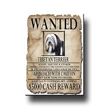 Tibetan Terrier Wanted Fridge Magnet