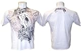 HOSTILITY CLOTHING "SHIELD" MMA WHITE T-SHIRT SIZE X-LARGE