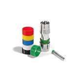 RCA Compression Connector with 6 Colors for Cable ID