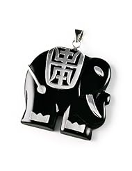 Onyx Elephant Pendant Large