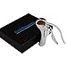 Rabbit Lever Corkscrew Wine Bottle Opener | Best as Waiters Vertical Screwpull | Chrome 3-pcs Wine Lovers Accessory Gift Set