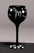 Winogram - Monogram Black Polka Dot Wine Glass - M Winogram - Monogram Black Polka Dot Wine Glass - M