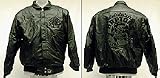Toronto Raptors Black On Black Plonge Leather Jacket With Black On Black Leather Logos, Non-Reversib