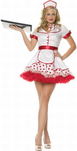 Sexy 50's Waitress Car Hop Costume