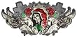 Lucky 13 FAITH DOUBT Metal Belt Buckle Lucky 13 FAITH DOUBT Metal Belt Buckle