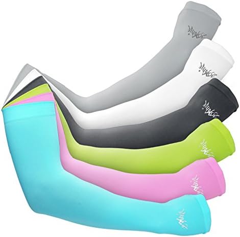 Etimes8 Sports Cooling Arm Sleeve Sun Uv Protection Coloful Optional (Sell in Pair) (Black)