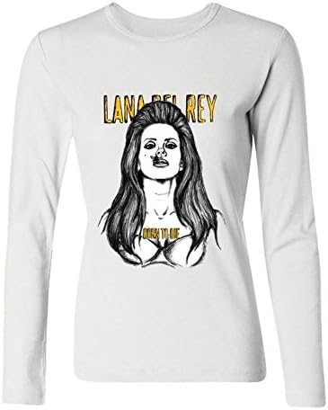 JGNOZ Women's Lana Del Rey Sweatshirts-100% Organic Cotton White L