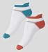 2 Pairs of Contrast Heel Toe Trainer Liner Socks