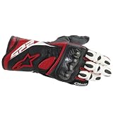 ALPINESTARS SP-2 LEATHER & CARBON FIBER MOTORCYCLE GLOVES-RED-2X-LARGE-NEW