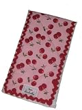 Retro Cherries Baby Girl Burp Cloth