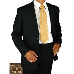 Black Italian Summer Linen Men Suits Oscar By Valenti Hand Tailored Two Button Suit Sporty Casual Apparel Complete with Jacket and Pants Lapel Hand Pick Stitching