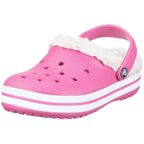 Crocs Crocband Mammoth Clog (Toddler/Little Kid),Fuchsia/Oatmeal,1 M US Little Kid/ 3 M US Women's