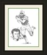 New York Jets Framed Don Maynard New York Jets By Michael Mellett NFL Football