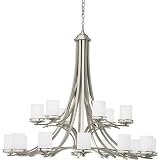 Hendrik Eighteen Light Chandelier in Brushed Nickel