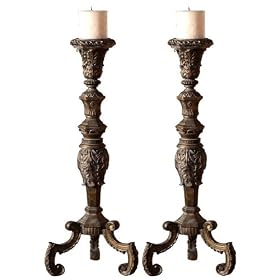 Dritan Candleholders Set Of 2, SET OF 2, ANTIQUE GOLD by Home Decorators Collection