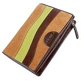 Bric's Margherita - Cognac Patchwork Suede and Leather ID Wallet