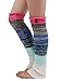 ELACUCOS Women's Multicolor Knitted Thick Warm Buttons Long Leg Warmers