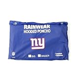 New York Giants NFL Waterproof Hooded Rain Poncho - Size Bigger