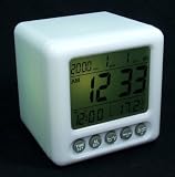Colour Changing Cube Battery Bedside Digital Alarm Clock