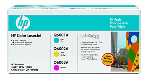 HP 124A (CE257A) Cyan/Magenta/Yellow Original LaserJet Toner Cartridges 3 pack