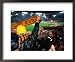 Soccer Fans at Roma Vs Ajax Amsterdam Match at Champions League Game Stadio Olimpico, Rome, Italy Lonely Planet Collection Framed Art Poster Print by Martin Moos, 22x18
