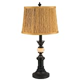 Globe Espresso Table Lamp, Ebony with Pleated Gold Shade #61218