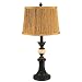 Globe Espresso Table Lamp, Ebony with Pleated Gold Shade #61218