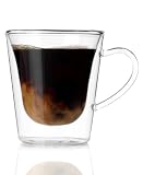 Luigi Bormioli Duo 10-Ounce Coffee/Latte Glasses, Set of 4