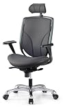 MaiChair High Back Chair with Adjustable Arms, Taupe
