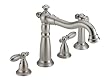 Delta Victorian Double-Handle Kitchen Faucet with Spray, Stainless #2256SS-216SS