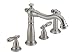Delta 2256SS-216SS Victorian Double-Handle Kitchen Faucet with Spray, Stainless