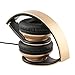 Intone I60 Lightweight Folding 3.5mm Stereo Over-ear Headphones Portable Stretch Headsets Earphones Leather Earpad with Build-in Microphone and Control Button for All Smartphones,laptops,tablets,pc,mp3/mp4,psp,ipod (Golden)