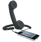 Black Retro Phone Handset Receiver for iPhone 3G, 3GS, 4, 4S, iPod Touch 4G, iPad 1 & 2, HTC, Samsung, BlackBerry, Nokia, Motorola, LG, Sony Ericsson Smartphones