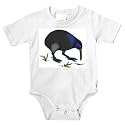 Onesie with kiwi, bird, pecking
