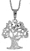 Sterling Silver 3/4 (20mm) Tall Tree of Life Pendant
