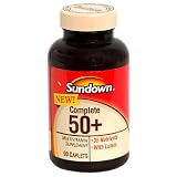 Sundown Complete 50+ Multivitamin, 90 Caplets (Pack of 2)