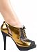 Designer Sexy Artistic Oxford Peep Toe Bootie from Hot Fash Shoes - WALNUT Bronze