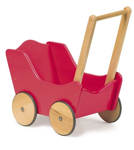 Childrens Toyshop  Toys : Classic Red Doll's Pram 6925
