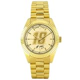  : J. J. YELEY #18 Beautiful Water Resistant NASCAR "Owner Series" 23KT GOLD PLATED WATCH with Gold Plated Band