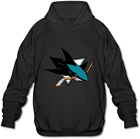 Nhl San Jose Sharks Hockey Logo Design Mens Hooded Sweatshirt Black