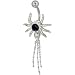 Black Crystal Spinning Spider Dangle Belly Ring