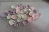 5 Petal 18mm approx Lilac Sugar Flowers Pack of 24